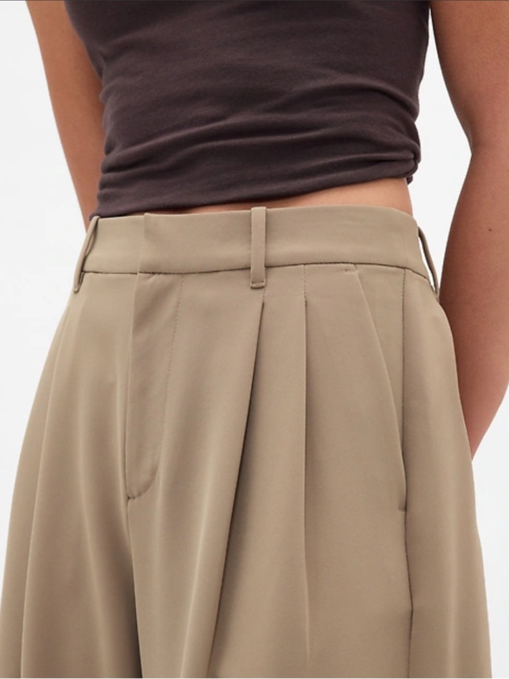 Fit beautifully!  GAP 365 High Rise Pleated Trousers (worn in photo only)